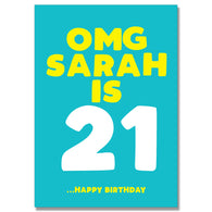 Personalised Omg Birthday Card